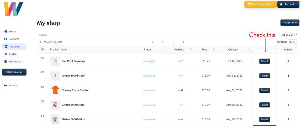 Publishing Products - Snapwear SUpport